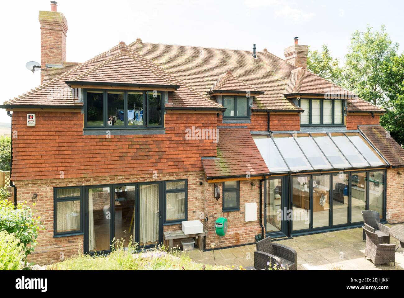 Un grande albergo moderno costruito in modo autonomo nella campagna Inglese Foto Stock