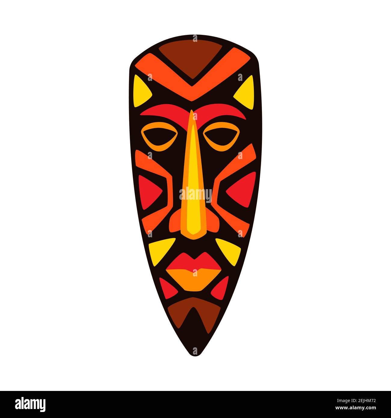Illustrazione della maschera africana stilizzata Immagine e Vettoriale -  Alamy