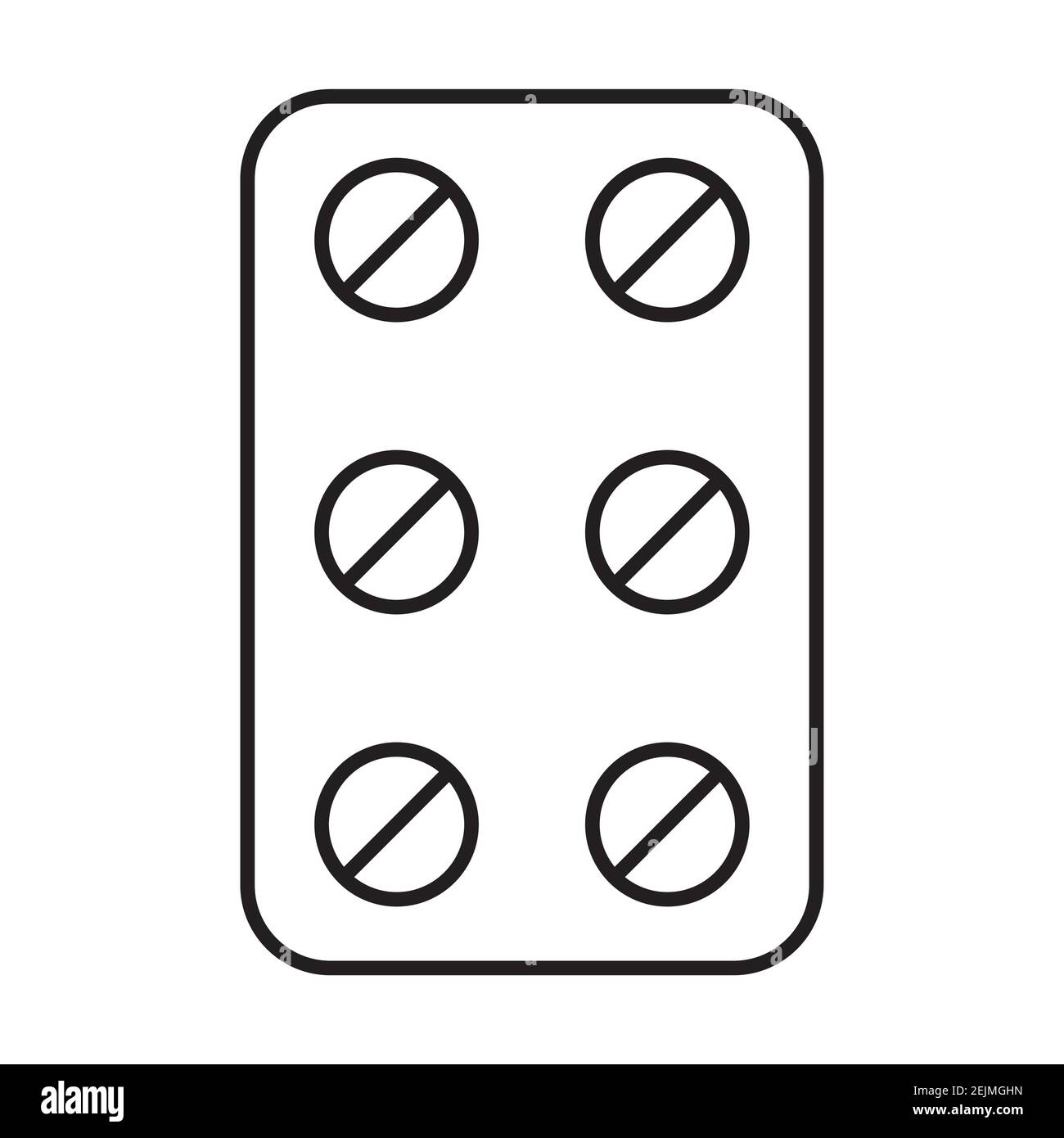 Pills semplice icona medica in stile di linea trendy isolato su sfondo bianco per le applicazioni web e il concetto mobile. Illustrazione vettoriale. EPS10 Illustrazione Vettoriale