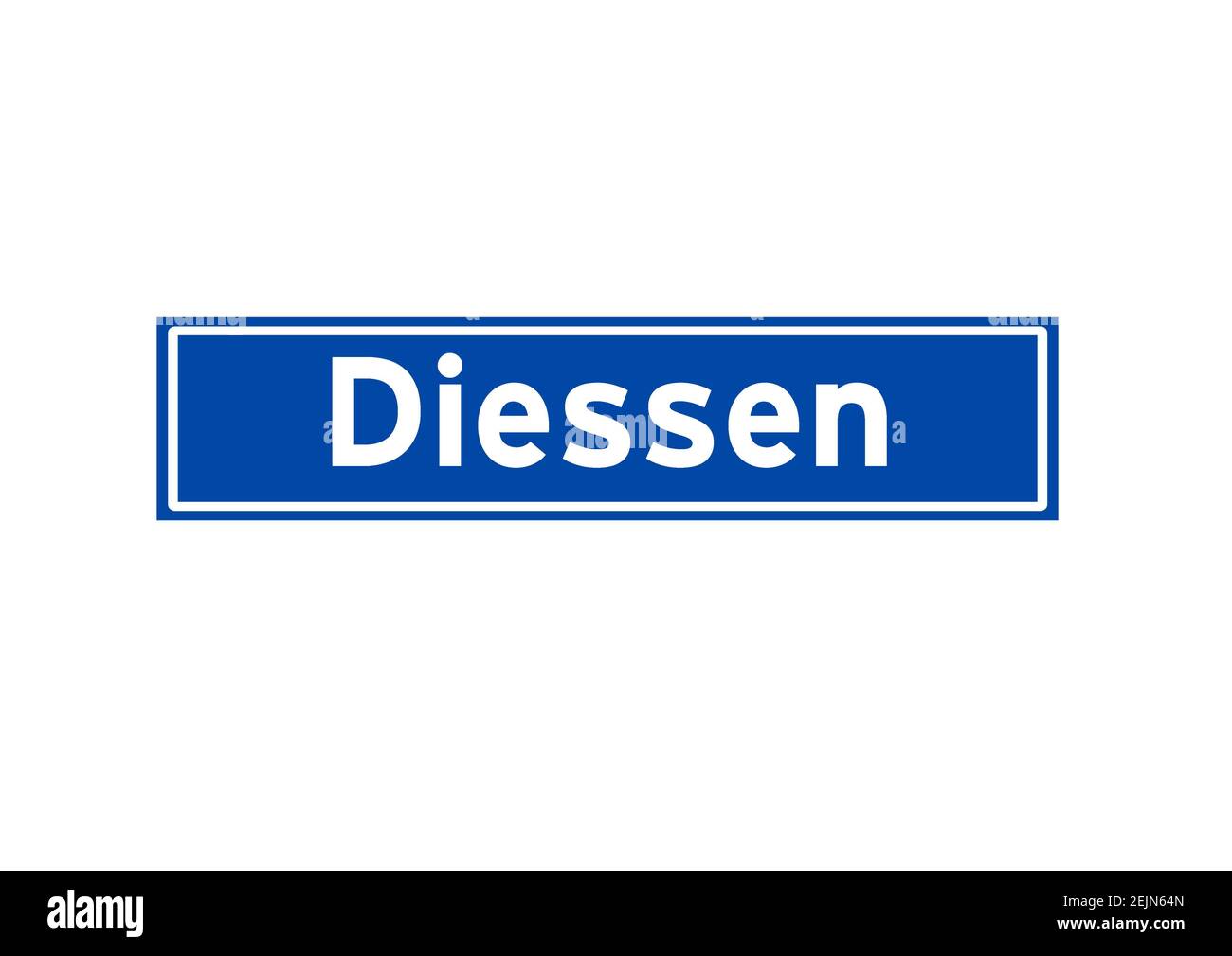 Diessen isolato olandese luogo segno nome. Indicazione della città dai Paesi Bassi. Foto Stock
