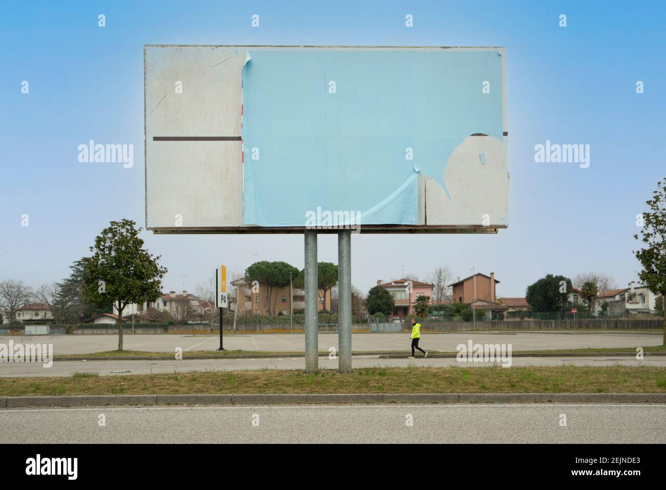 un cartellone senza poster Foto Stock