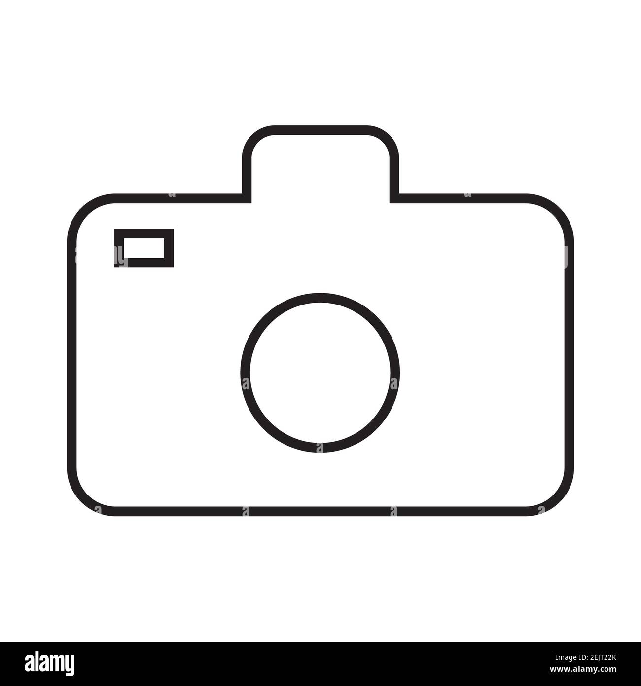 icona della videocamera su sfondo bianco vettoriale. Foto Stock