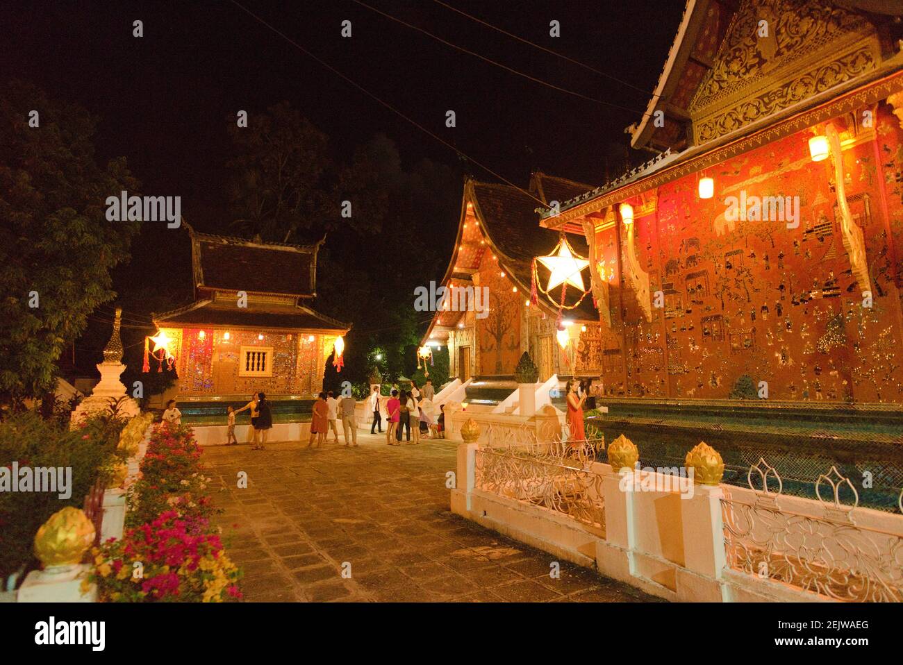 Boun Ock Phansaa a Luang Prabang, Laos 2020 (Wat Xiengthong Temple) Foto Stock