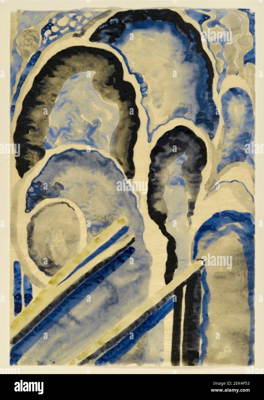 Georgia o'Keeffe acquerello intitolato Blue 1, parte di una serie. Foto Stock