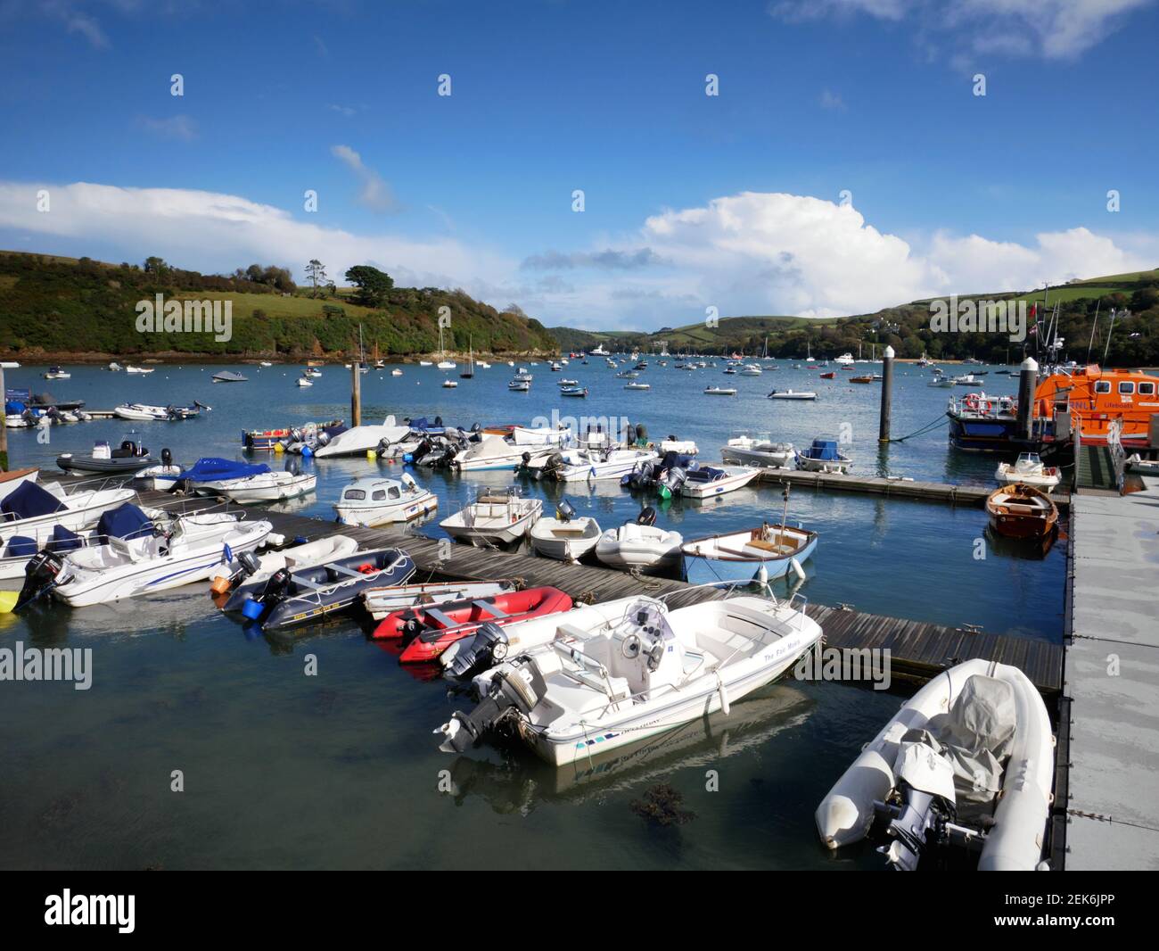 L'estuario di Kingsbridge al porto di Salcombe, Devon. Foto Stock