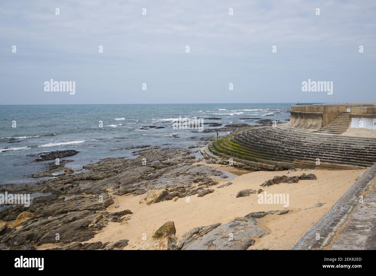 Granja spiaggia a Arcozelo, Portogallo Foto Stock