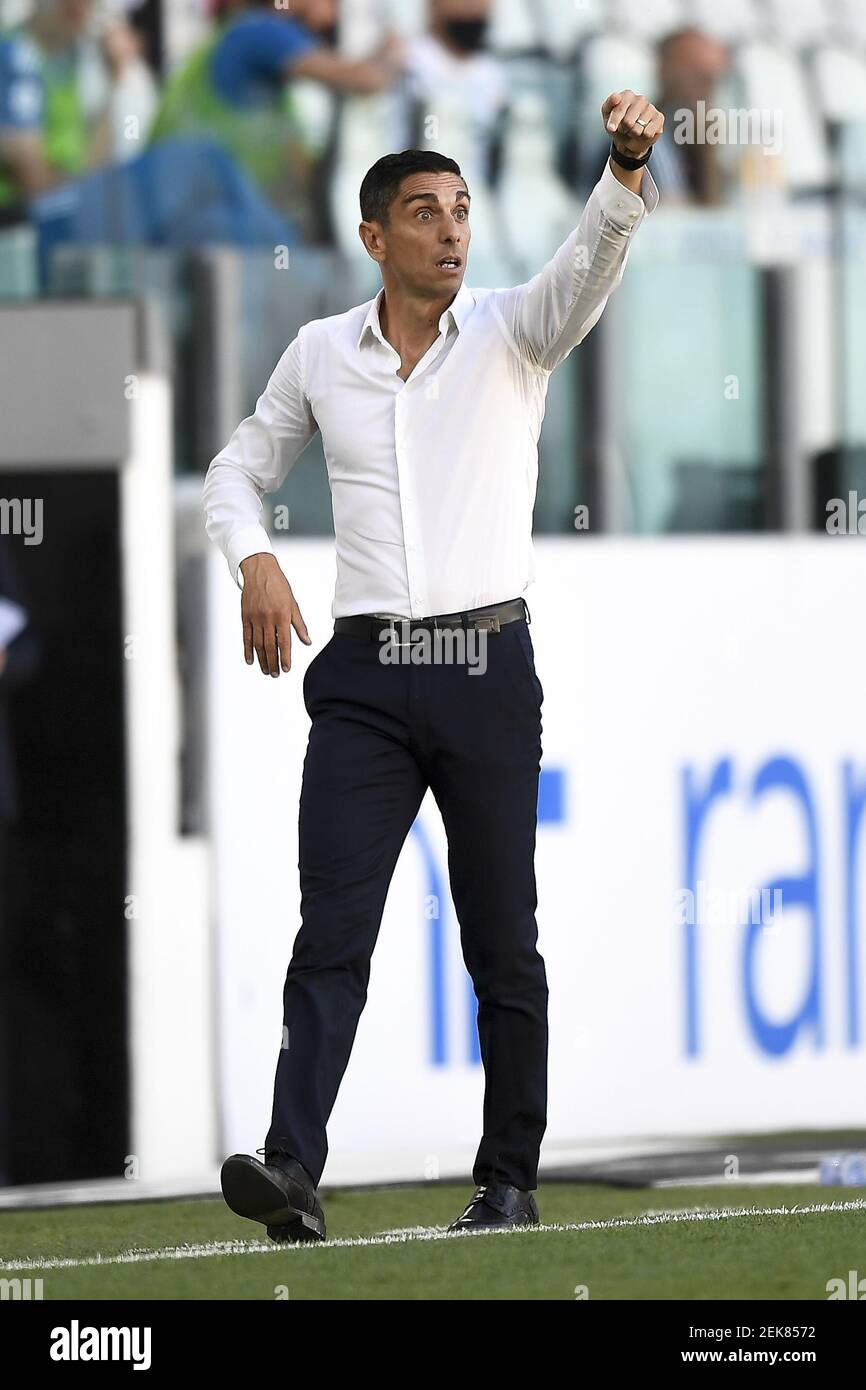 TORINO, ITALIA - 04 luglio 2020: Moreno Longo, allenatore del Torino FC, gesti durante la Serie A Football Match tra Juventus FC e Torino FC. (Foto di Nicolò campo/Sipa USA) Foto Stock