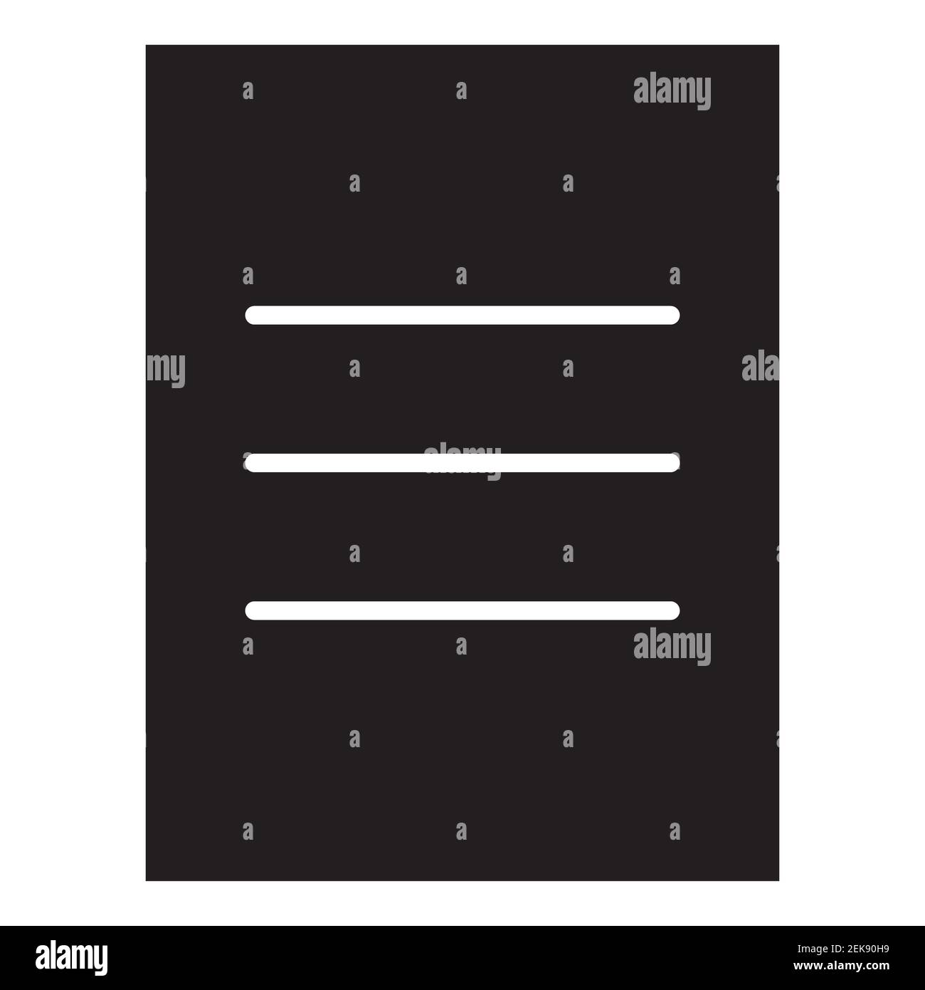 Icona del file e della carta del documento su sfondo bianco del vettore. Foto Stock