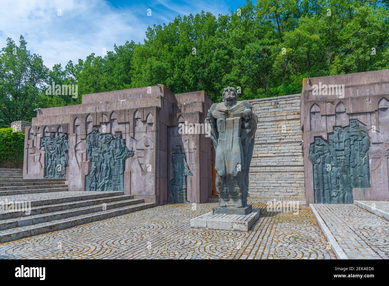 Vista della fortezza di Samouil in Bulgaria Foto Stock