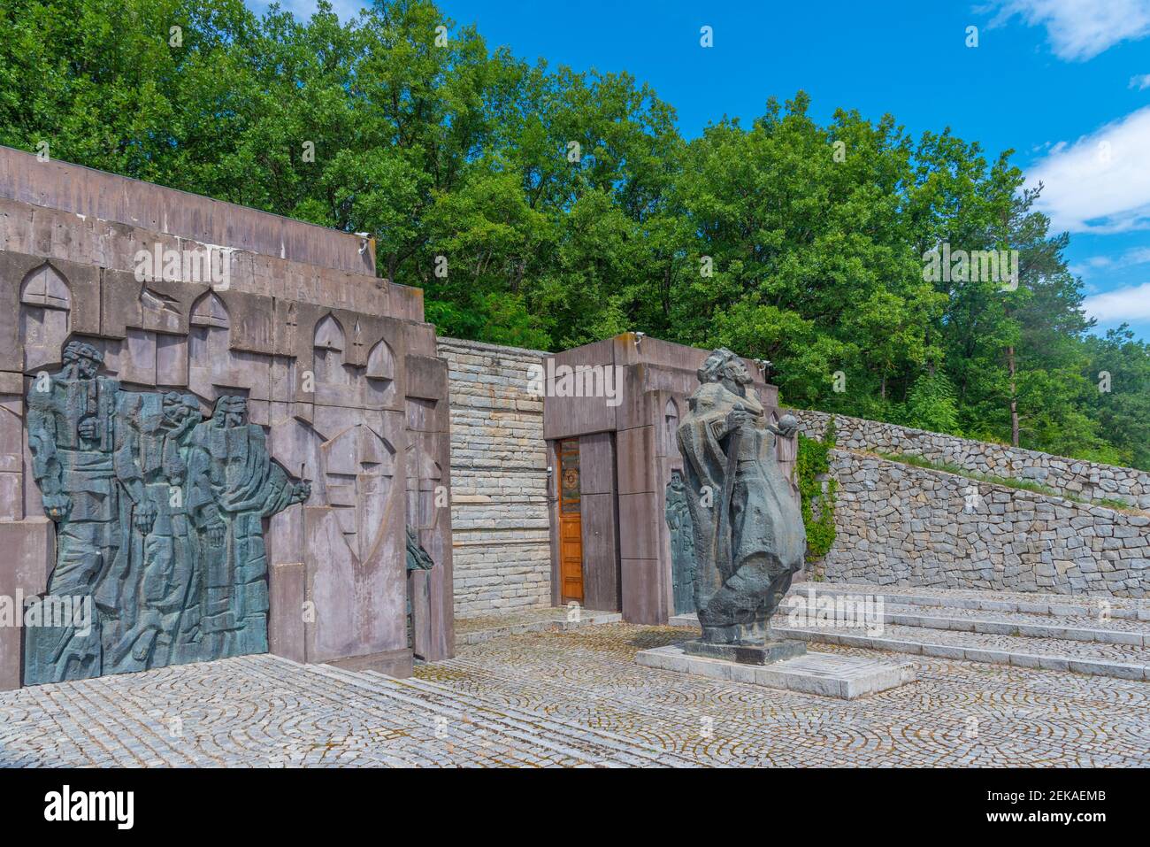 Vista della fortezza di Samouil in Bulgaria Foto Stock