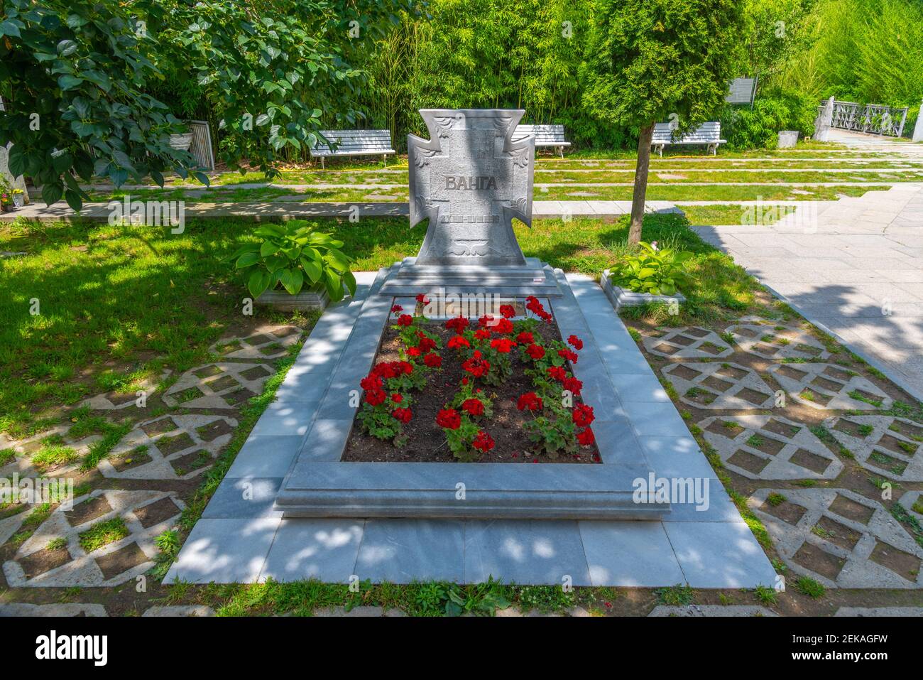 Tomba di Baba Vanga a Rupite, Bulgaria Foto stock - Alamy