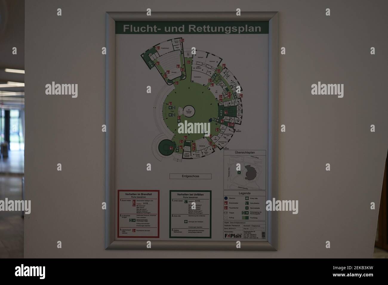 Grande planetario Zeiss all'interno di Berlino (Zeiss-Großplanetarium) Foto Stock