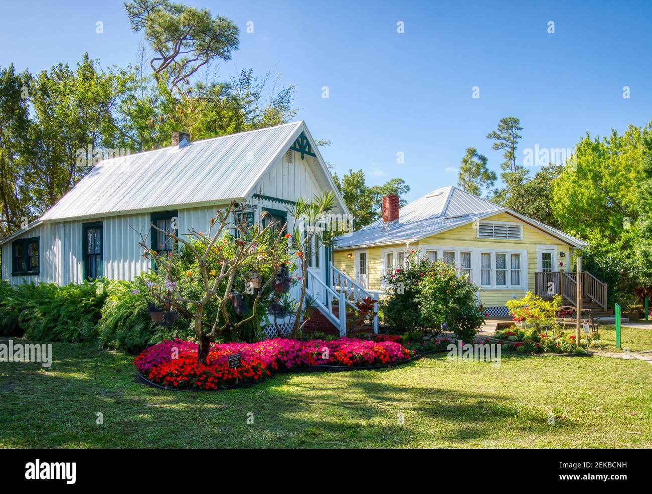 Vecchi edifici storici nel Parco storico di Punta Gorda Punta Gorda Florida USA Foto Stock