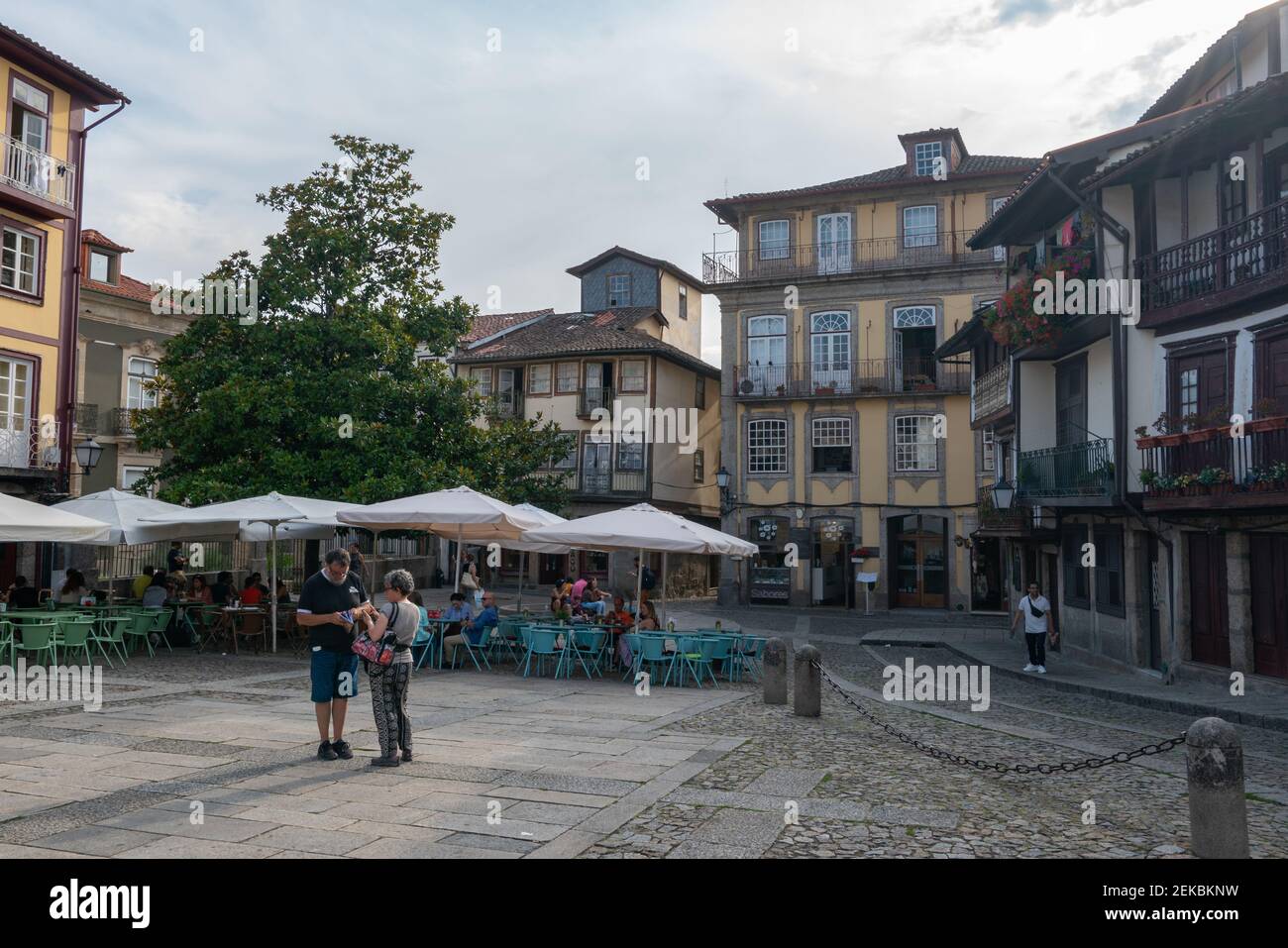 Largo da Misericordia a Guimaraes, Portogallo Foto Stock