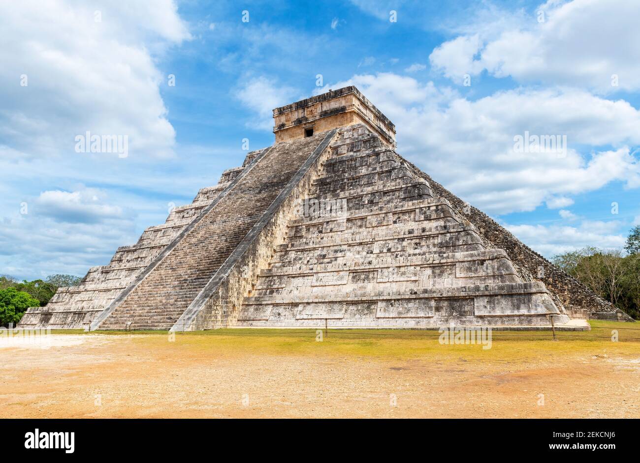Kukulkan maya piramide, Chichen Itza, Messico. Foto Stock