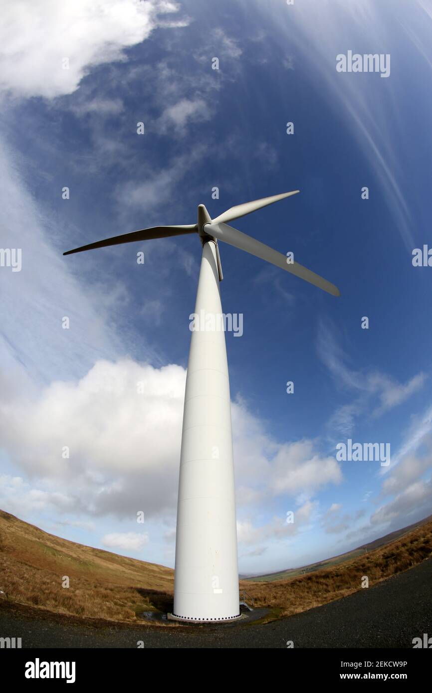 Hadyard Hill Wind Farm, nr Barr, South Ayrshire Scotland, UK la centrale eolica è costituita da 52 turbine eoliche Siemens a tre pale, Foto Stock