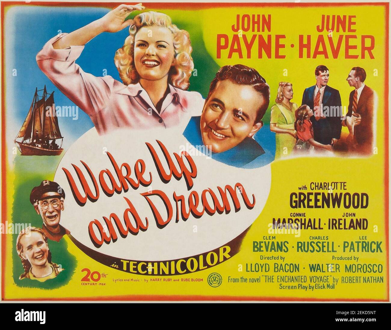 SVEGLIATI E SOGNA il film del 1946 Twentieth Century Fox con June Haver e John Payne. Foto Stock