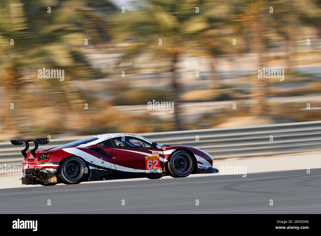 62 GRIMES Bonamy (gbr), Kei Cozzolino (JPN), Colin Noble (GBR), Red River Sport, Ferrari 488 GT Evo, azione durante le 8 ore del Bahrain, 8° appuntamento del Campionato Mondiale FIA Endurance 2019-20 sul circuito Internazionale del Bahrain, dal 12 al 14 novembre 2020 a Sakhir, Bahrain - Foto Clément Marin / DPPI Foto Stock