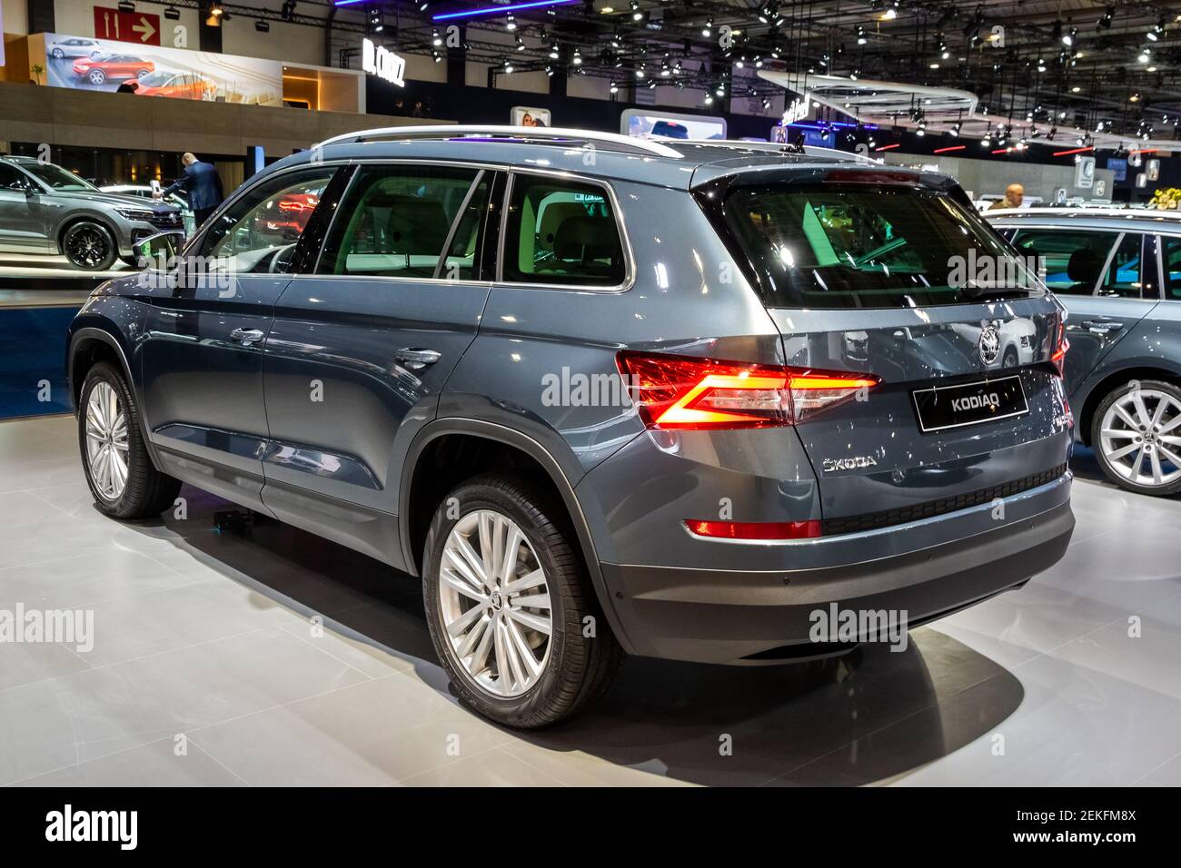 Skoda Kodiaq al Salone dell'Autosalon di Bruxelles. Belgio - 18 gennaio 2019. Foto Stock