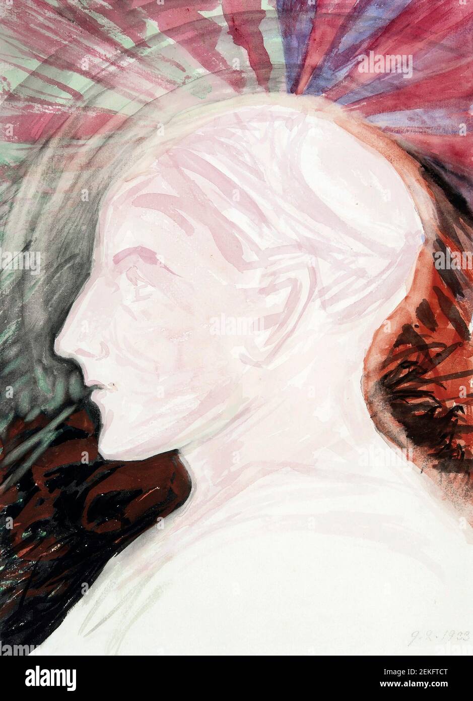 HILMA af Klint, pittura senza titolo, 1933 Foto Stock