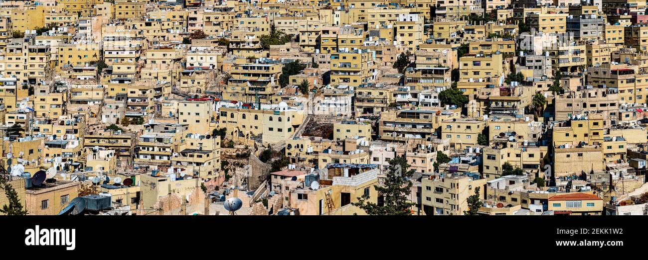 Paesaggio urbano di Jerash, Giordania Foto Stock
