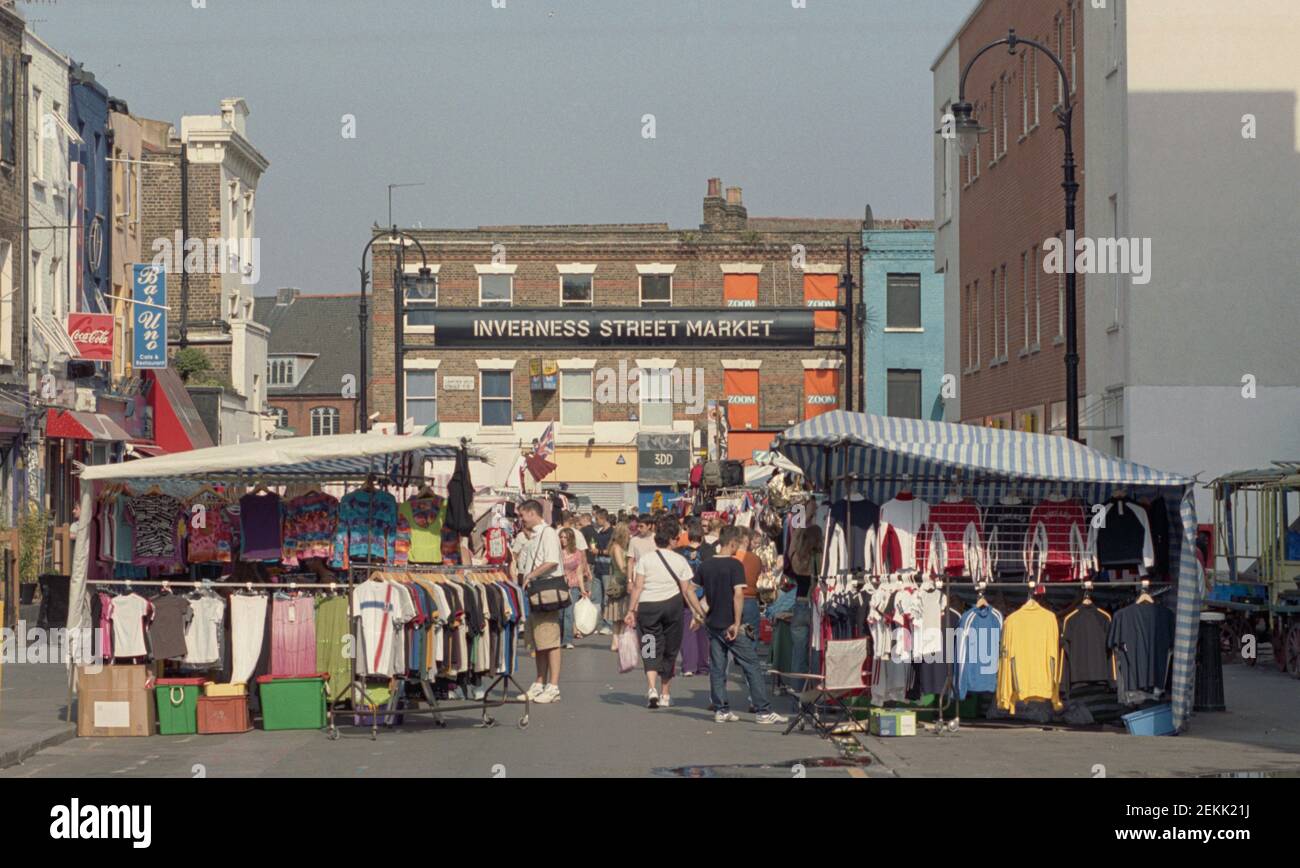 Inverness Street Market, Camden Town, north West london, Inghilterra Foto Stock
