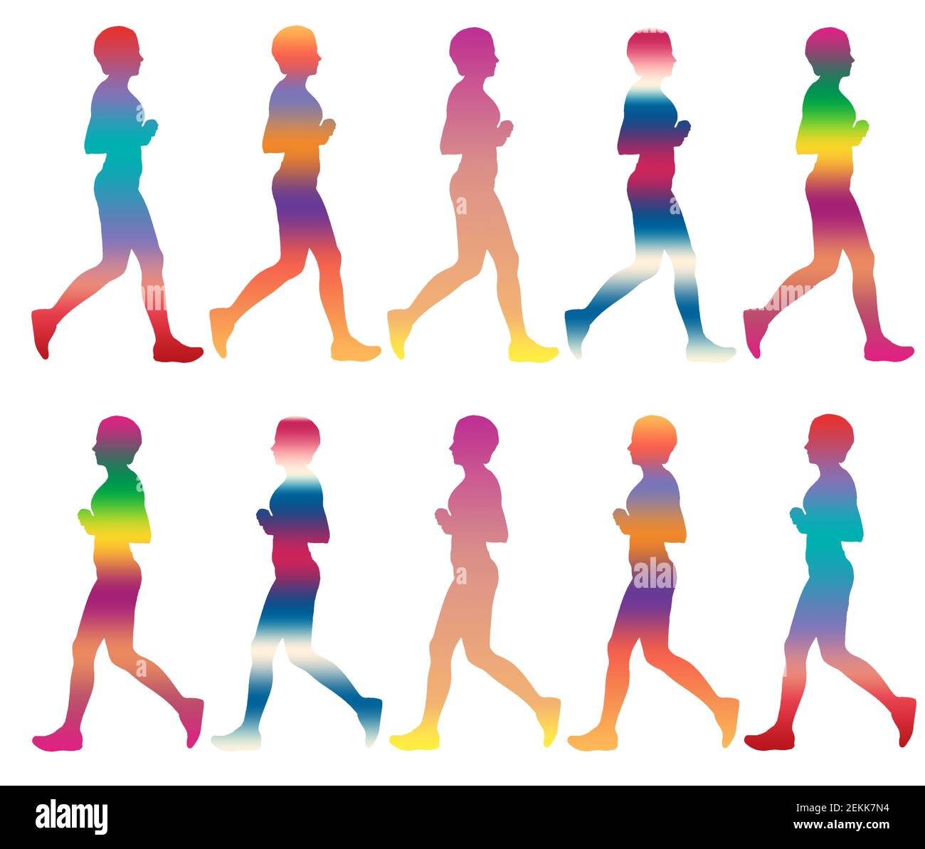 Design da running femminile Foto Stock