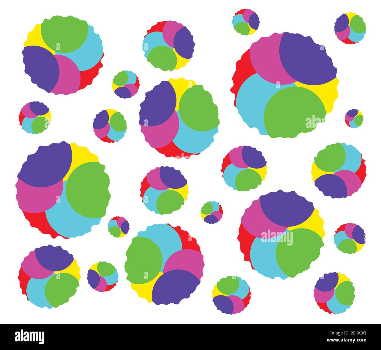 Pattern di cerchio psichedelico Foto Stock