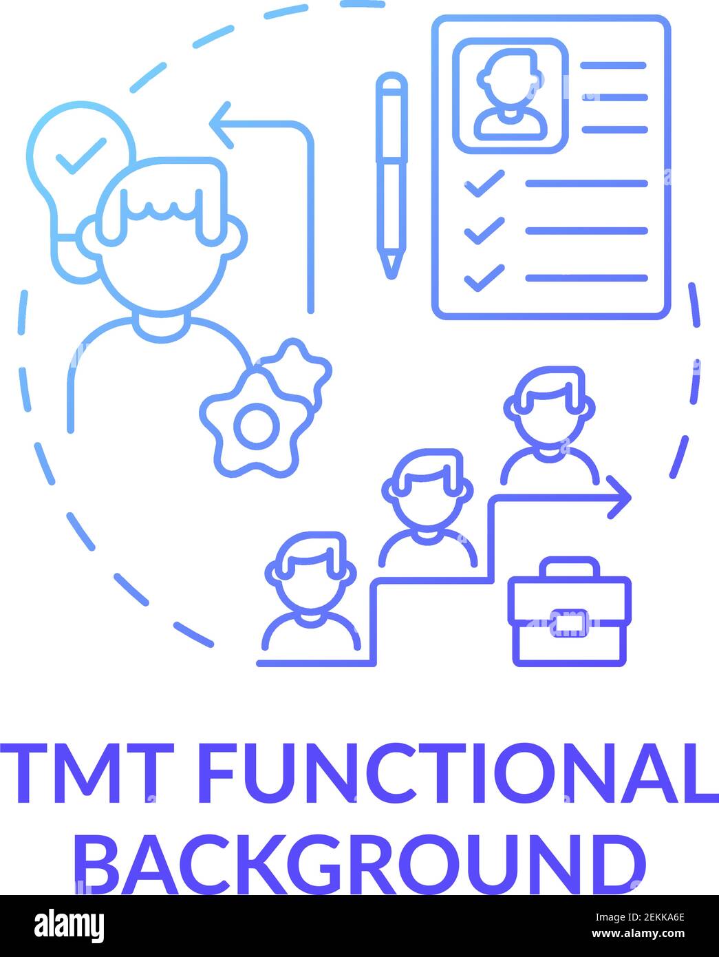 Icona del concetto di sfondo funzionale TMT Illustrazione Vettoriale