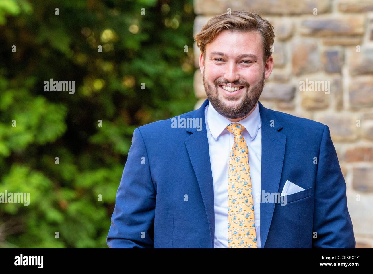 Principe Sebastien di Lussemburgo durante il battesimo del Principe Carlo di Lussemburgo, presso l'Abbaye Saint-Maurice di Clervaux, Lussemburgo. (Foto di DPPA/Sipa USA) Foto Stock