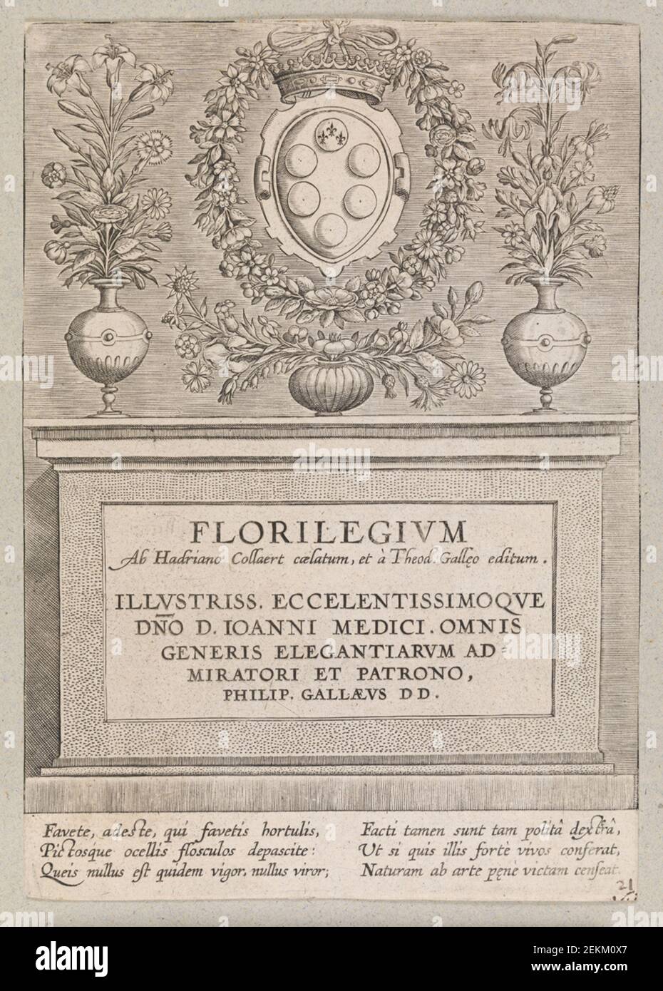 Adriaen Collaert (1561-1618); Philips Galle (1537-1612); , Title til 'selected. Da Adrian Collaert goffrato, e Theodore. Galleo Editor'., 1587-1589 Foto Stock