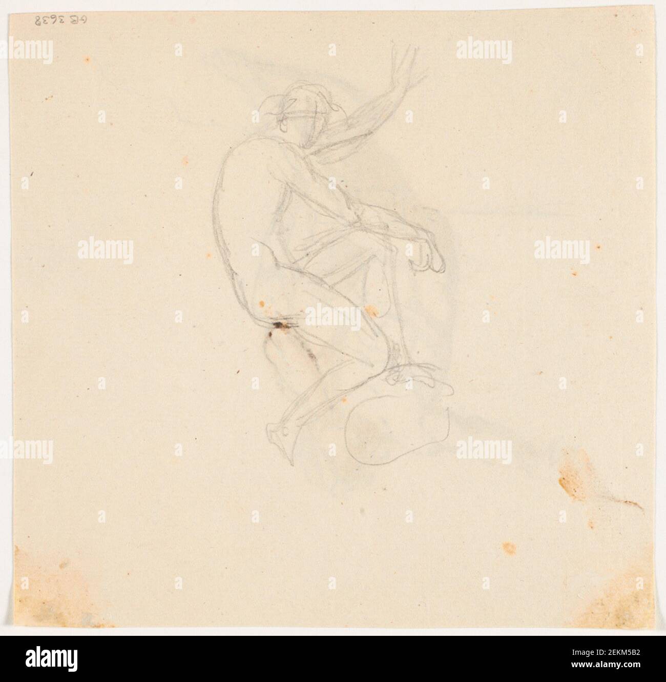 Nicolai Abildgaard (1743-1809), disegno per la stessa figura di recto, 1743-1809 Foto Stock