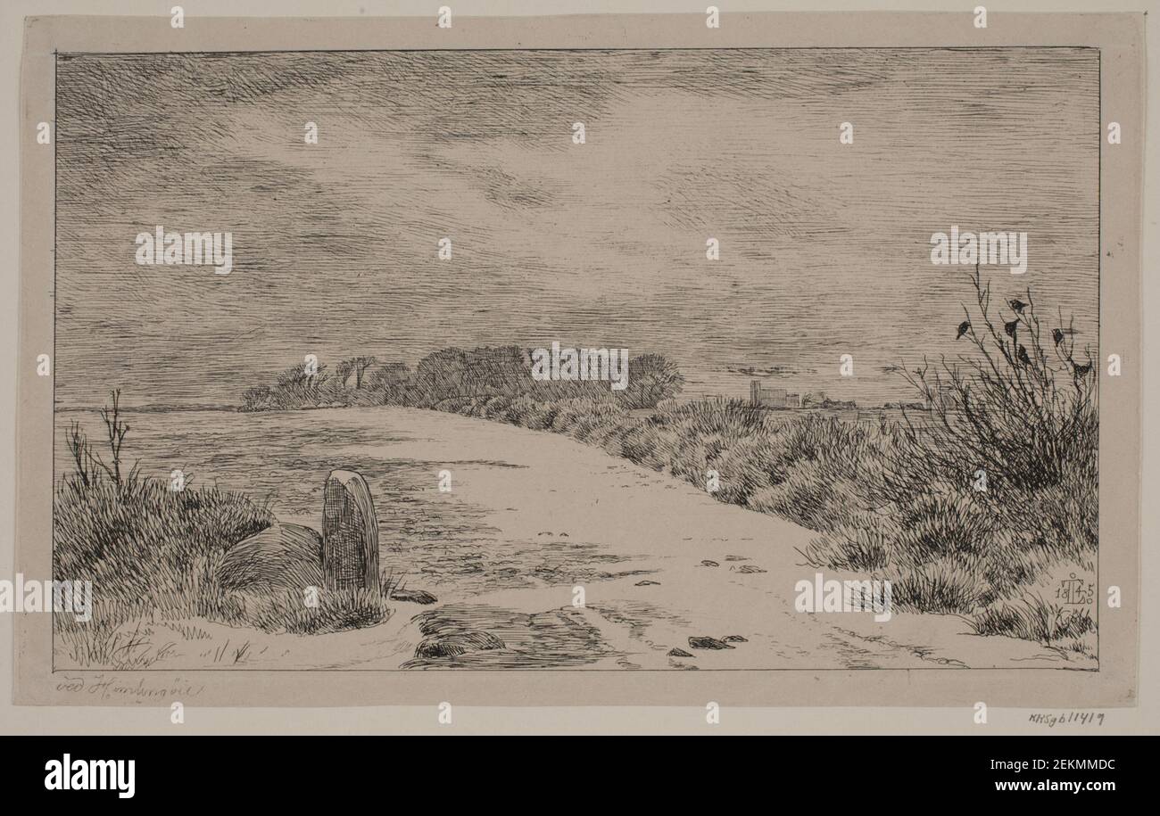 Johan Thomas Lundbye (1818-1848), di Himpingoke, paesaggio invernale, 1845 Foto Stock