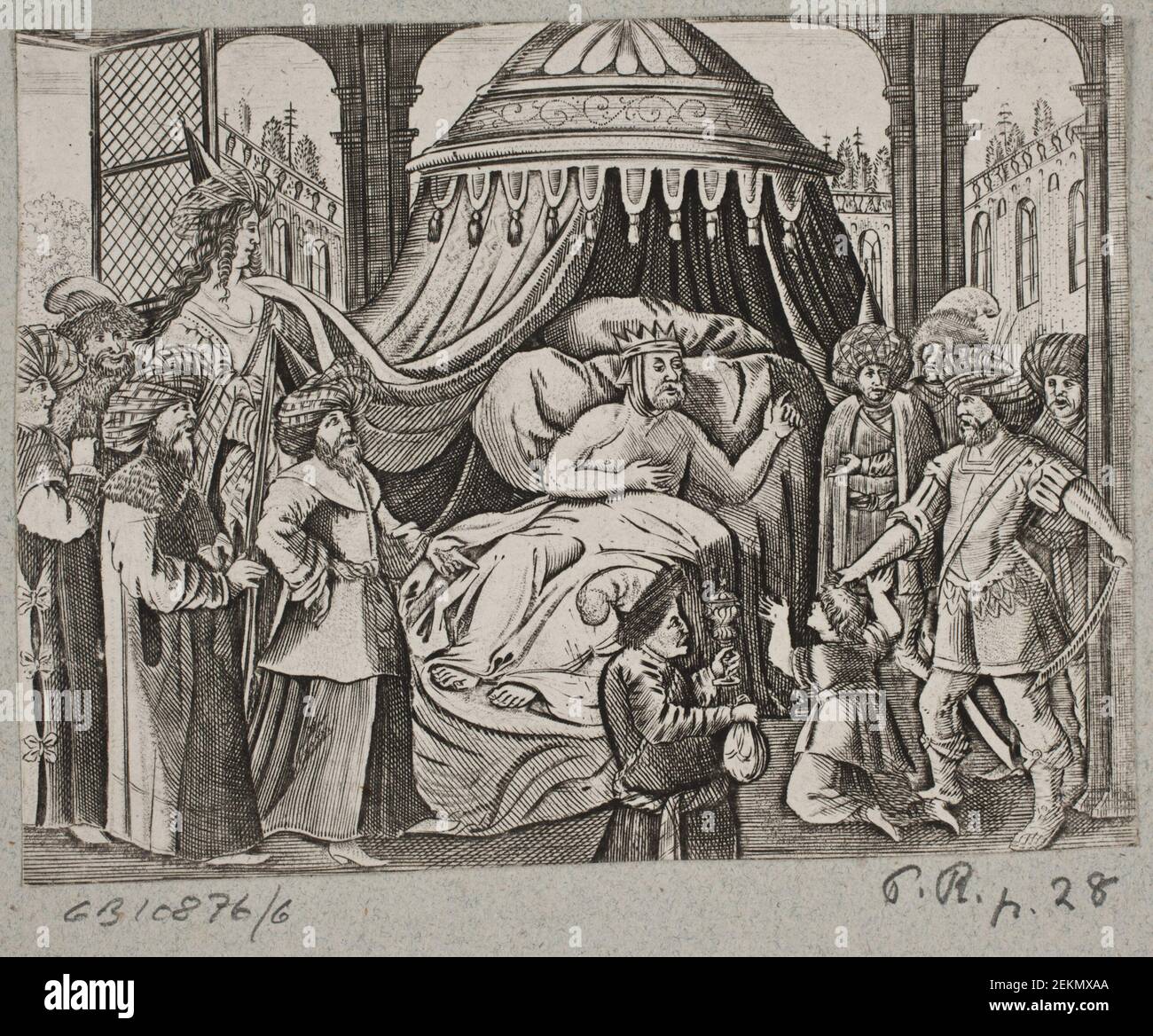 Muller (1700-1700), Illustrazione Til Adam Olearius, 'Persico Rosenthal di un poeta significativo Schich Saadi [...]', Schleswig 1660, 1660 Foto Stock