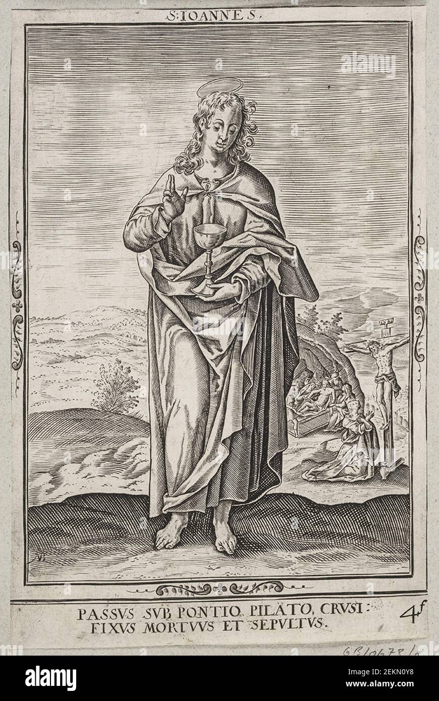 Nicolaes De Bruyn (1571-1656), Sankt Johannes, circa 1600 Foto Stock