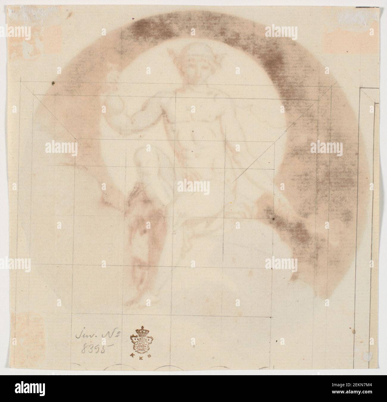 Nicolai Abildgaard (1743-1809), parte del progetto di una decorazione a soffitto, 1743-1809 Foto Stock