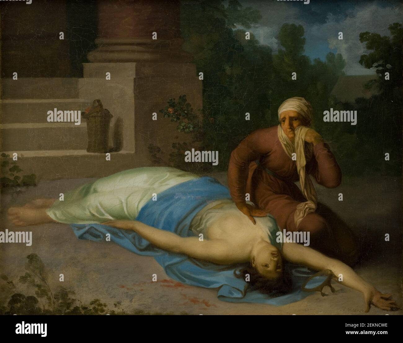 Nicolai Abildgaard (1743-1809), il Doeende Messalina e sua madre, circa 1797 Foto Stock