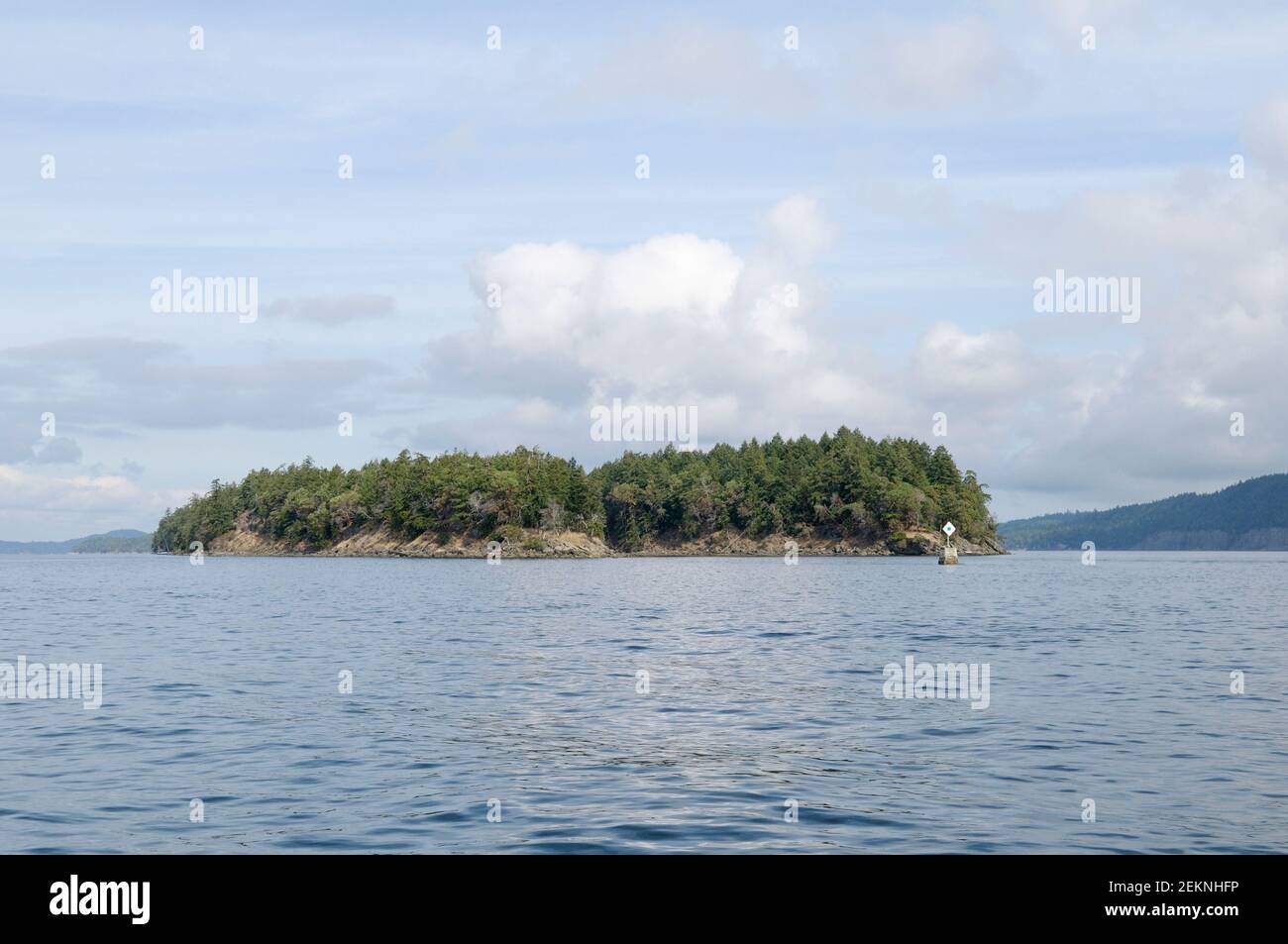 Ci si avvicina a Panther Point, Wallace Island, Gulf Islands, British Columbia, Canada Foto Stock