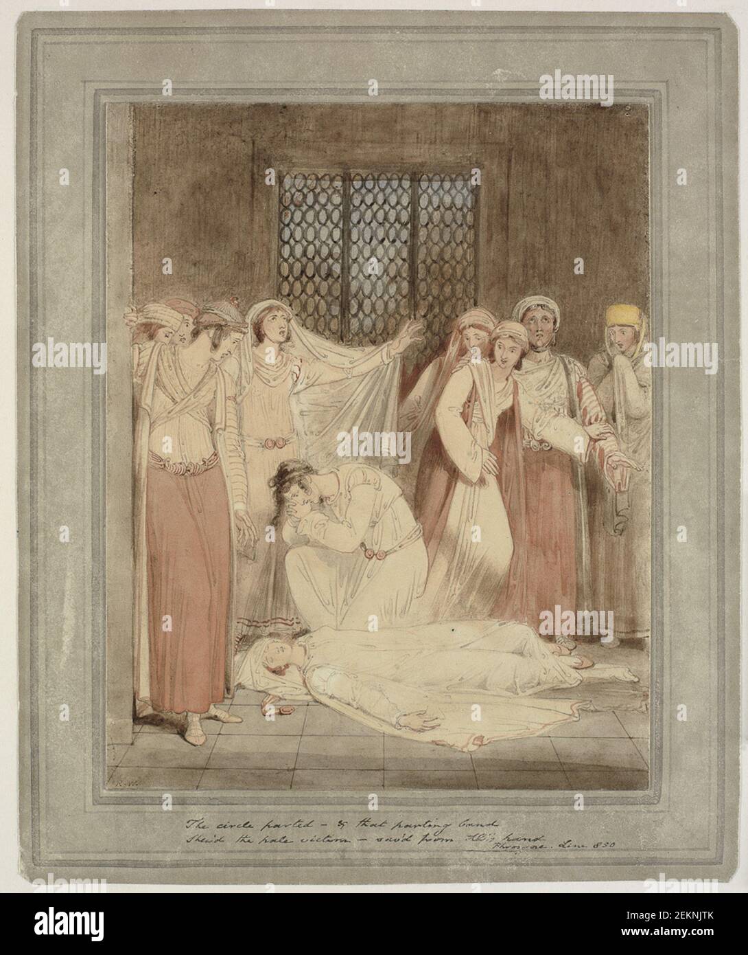 Richard Westall (1765-1836), 'The Circle parted' Scene fra Henry Gally Knight's Phrocyne, et graesk eventyr, 1817 Foto Stock