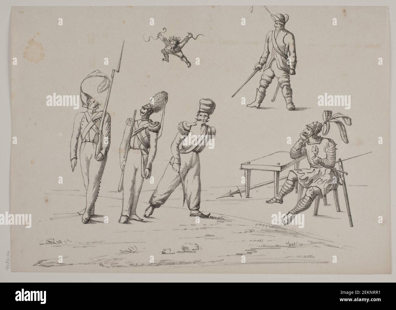 N.B. Krossing (1795-1854), foglia campione con pedane, 1795 - 1854 Foto Stock