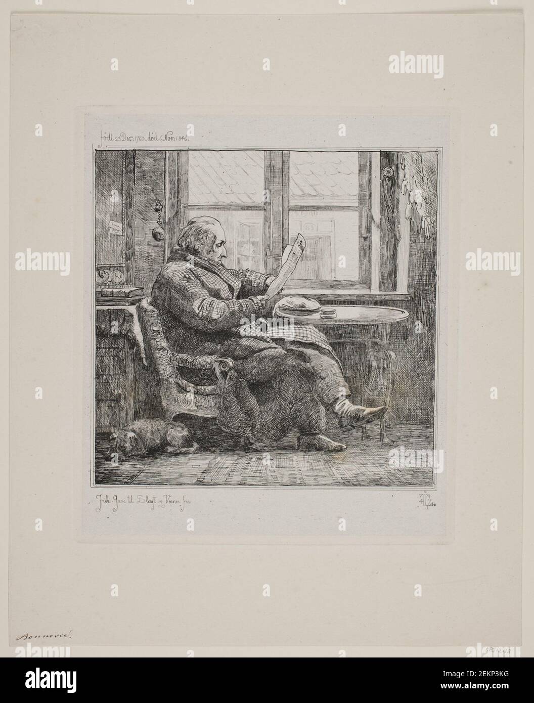 Johan Thomas Lundbye (1818-1848); , JusticeSraad Emanuel Bonnevie, 1847 Foto Stock