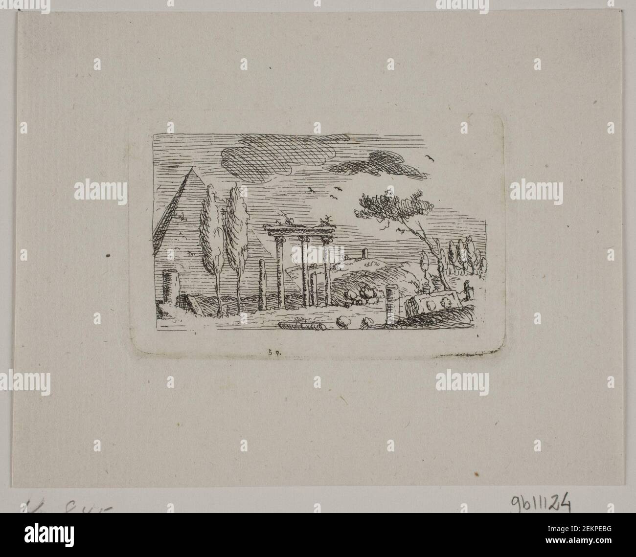 Johan Bülow (1751-1828), Piramide e rovine, 1751 - 1828 Foto Stock