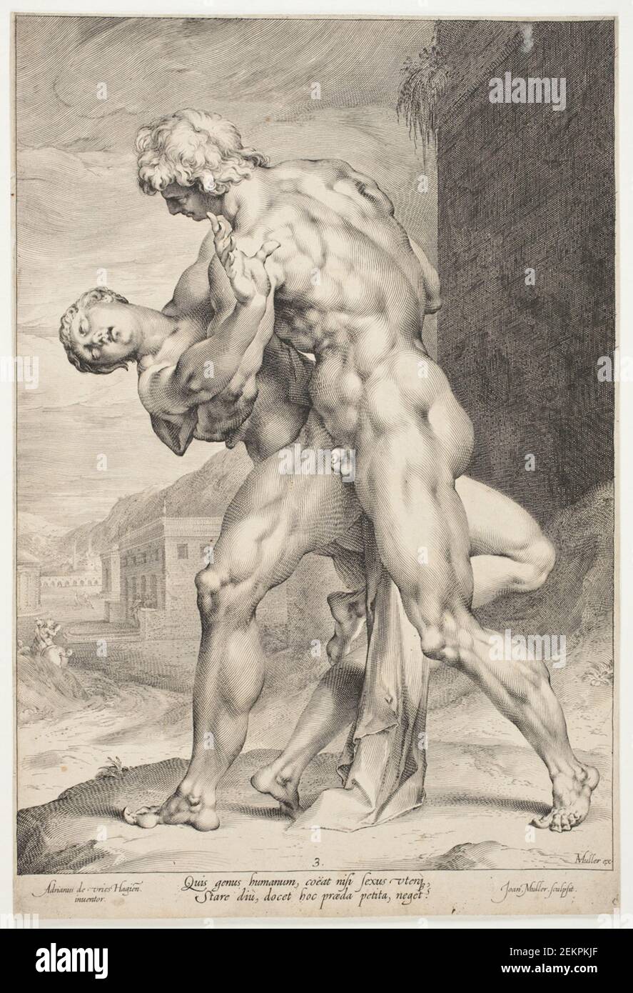 Jan Harmensz. Muller (1571-1628); Adriaen de Vries (1559-1626), Sabiner termina ROV, 1571-1628 Foto Stock