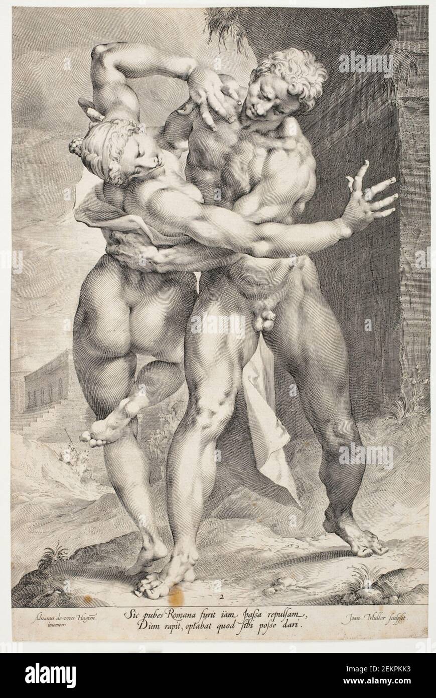 Jan Harmensz. Muller (1571-1628); Adriaen de Vries (1559-1626), Sabiner termina ROV, 1571-1628 Foto Stock