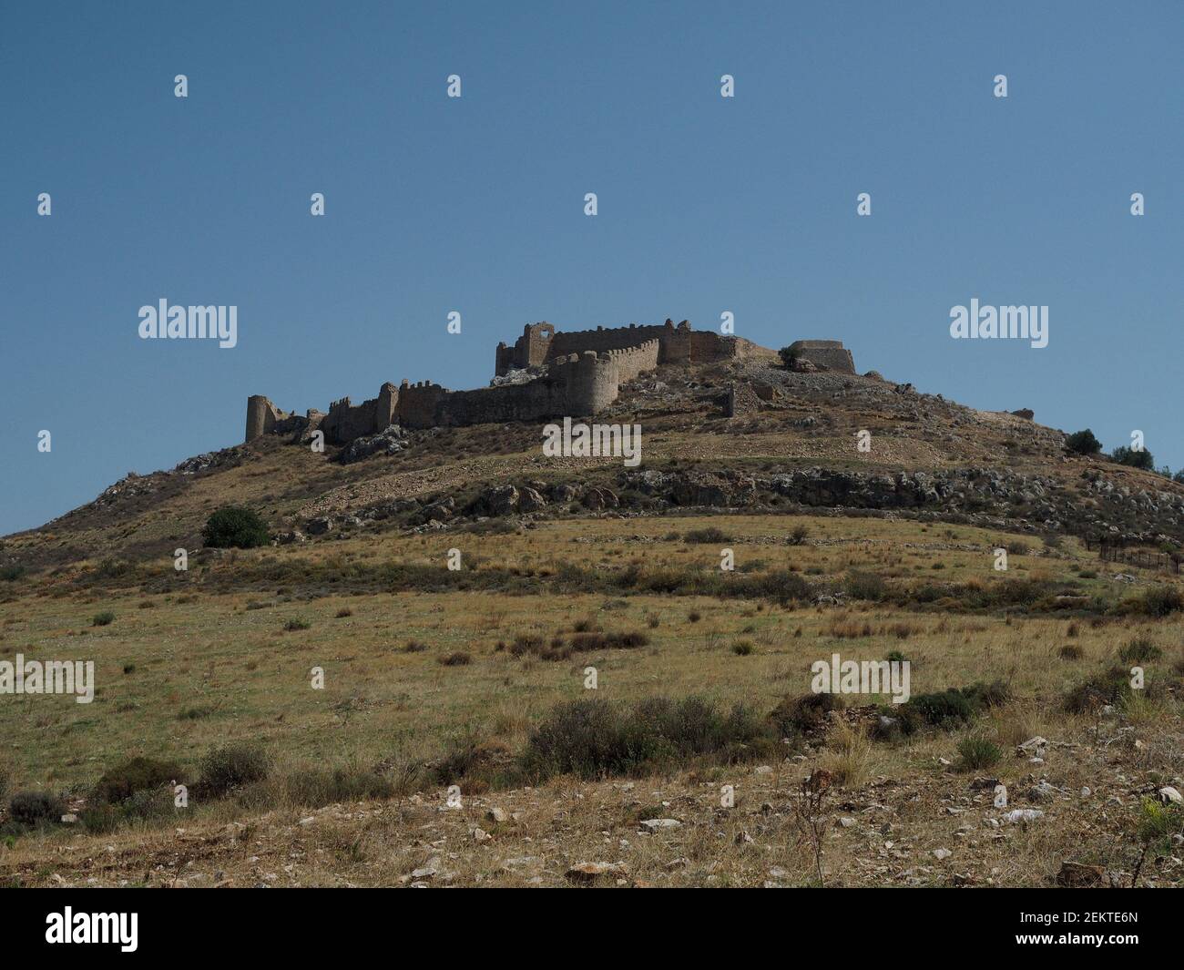 Antico castello di Larissa ad Argos, in Grecia Peloponneso Foto Stock