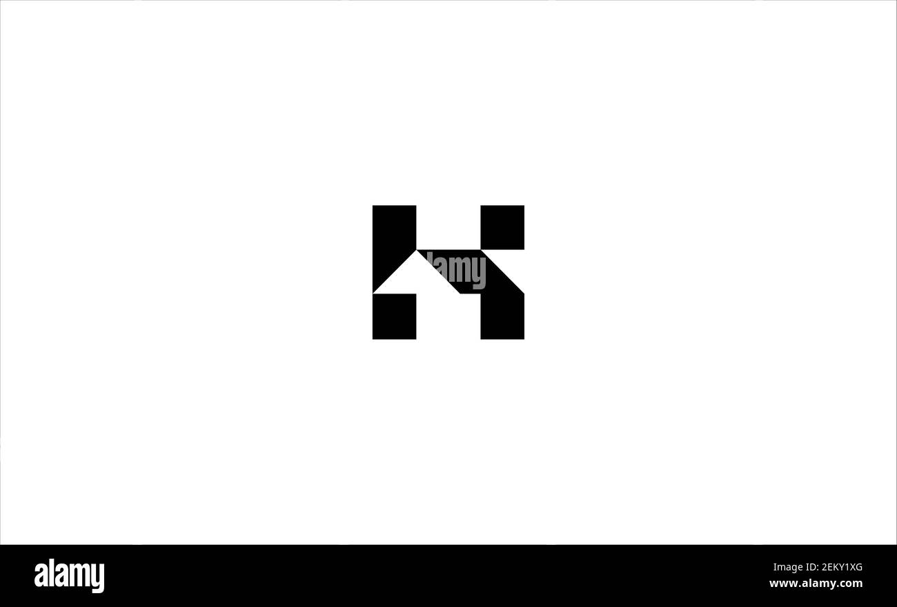 Illustrazione del design vettoriale del tipo di logo Letter H Home Foto Stock