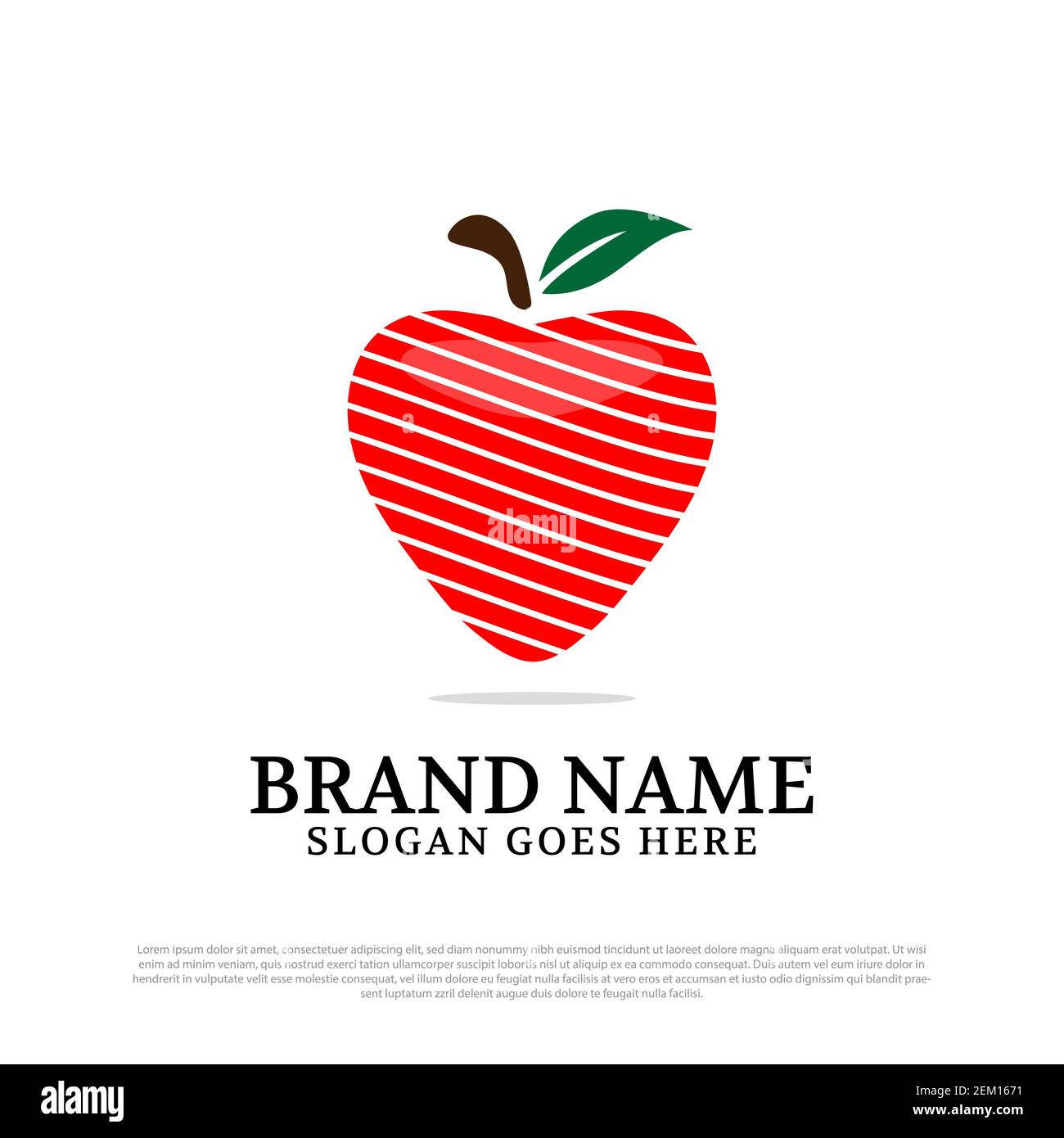 Linee di bellezza logo fragola ispirazione di design, frutta fresca Lovers logo icona vettore Illustrazione Vettoriale