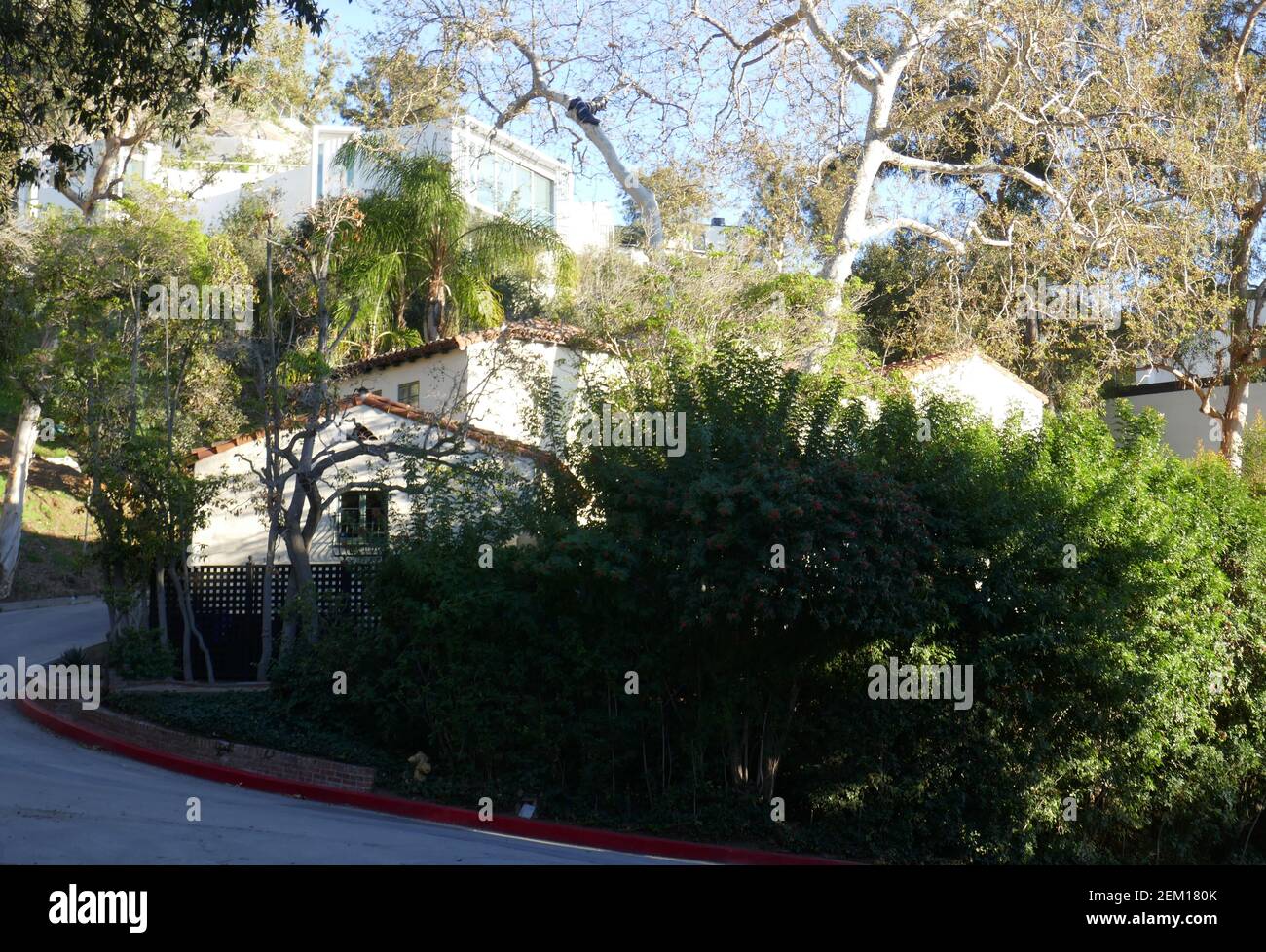 Beverly Hills, California, USA 23 Febbraio 2021 UNA visione generale dell'atmosfera dell'attore Ryan Reynolds e della casa/casa dell'attrice Blake Lively il 23 Febbraio 2021 a Beverly Hills, California, USA. Foto di Barry King/Alamy Stock foto Foto Stock