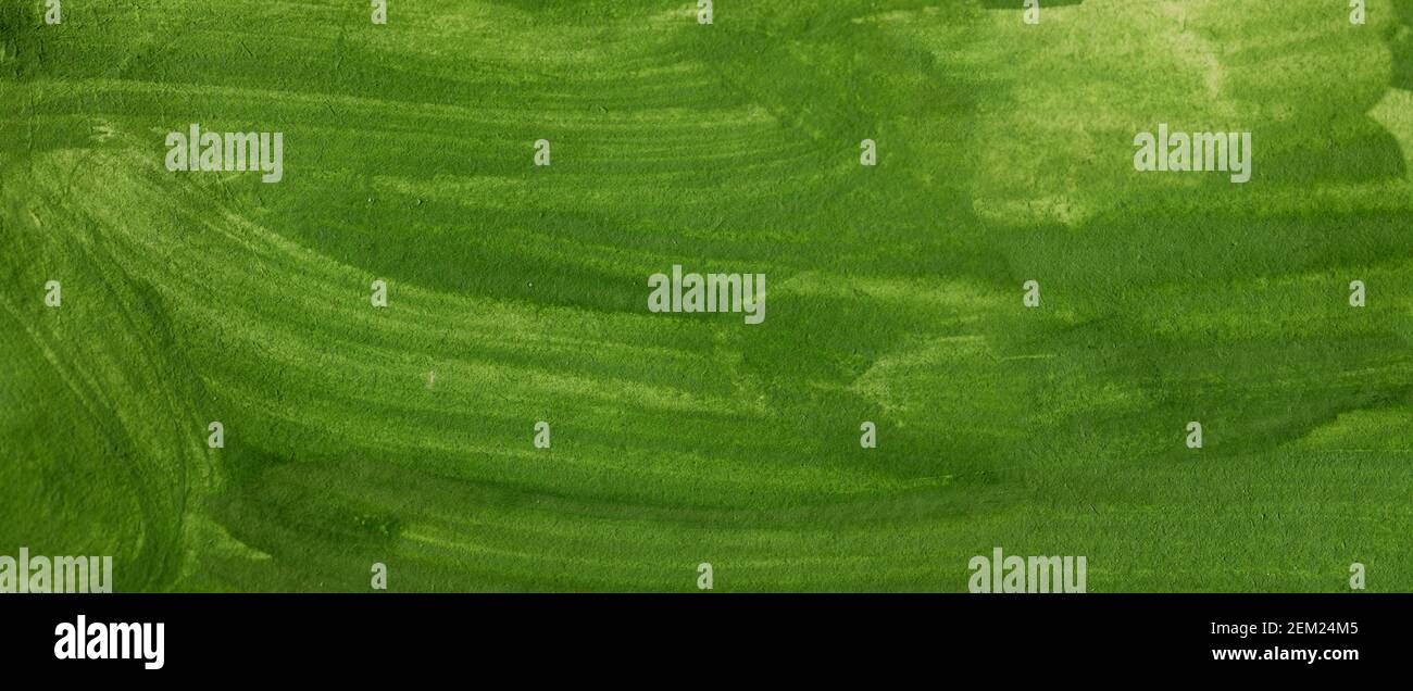 Sfondo a vernice verde astratta con fondo a trama fluida liquida. Può essere utilizzato come intestazione o banner Foto Stock