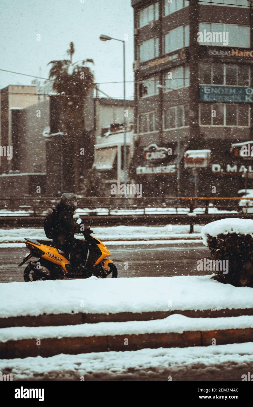 Neve ad Atene Foto Stock Neve ad Atene Foto Stock